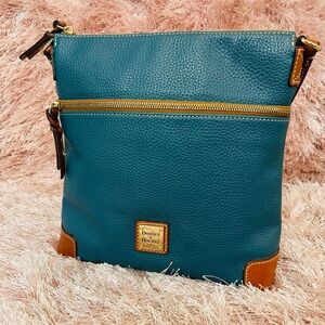Dooney & Bourke Teal and Tan Leather Bag